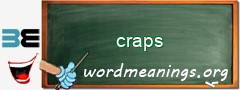 WordMeaning blackboard for craps